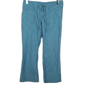 🍄3/50$🍄 The North Face chambray wide leg light pants cotton blend size 4